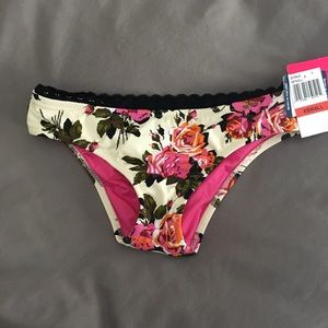 Betsey Johnson Rose Bikini Bottoms XS